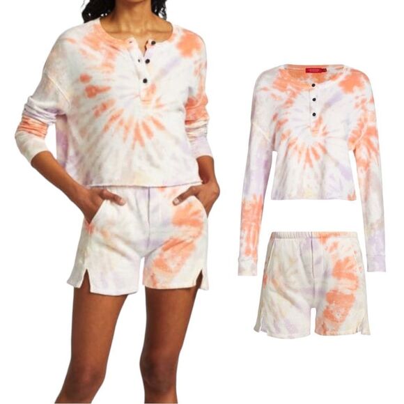 N:Philanthropy Harleen Tie Dye Sweatshirt & Bee Tie Dye Shorts Set - Picture 15 of 16